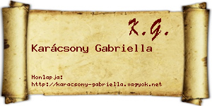 Karácsony Gabriella névjegykártya