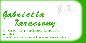 gabriella karacsony business card